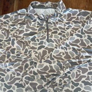 BURLEBO XXL Camouflage 1/4 zip